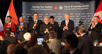 PM Harper and Indian Prime Minister Modi in Vancouver - MetroVan Independent News - Photo by Steve Marshall