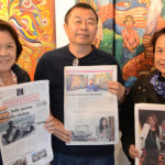 "Pagtitipon Artists", left to right, Leonore RS Lim, Bert Monterona and Esmie Gayo McLaren.