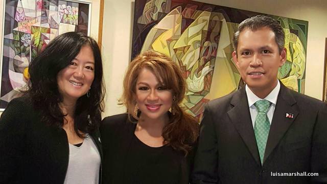 From left to right: Hon. Naomi Yamamoto, Luisa Marshall and Consul General Neil Ferrer